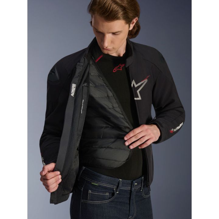 Blouson Alpinestars SMX Waterproof - Noir Blanc Rouge Bright