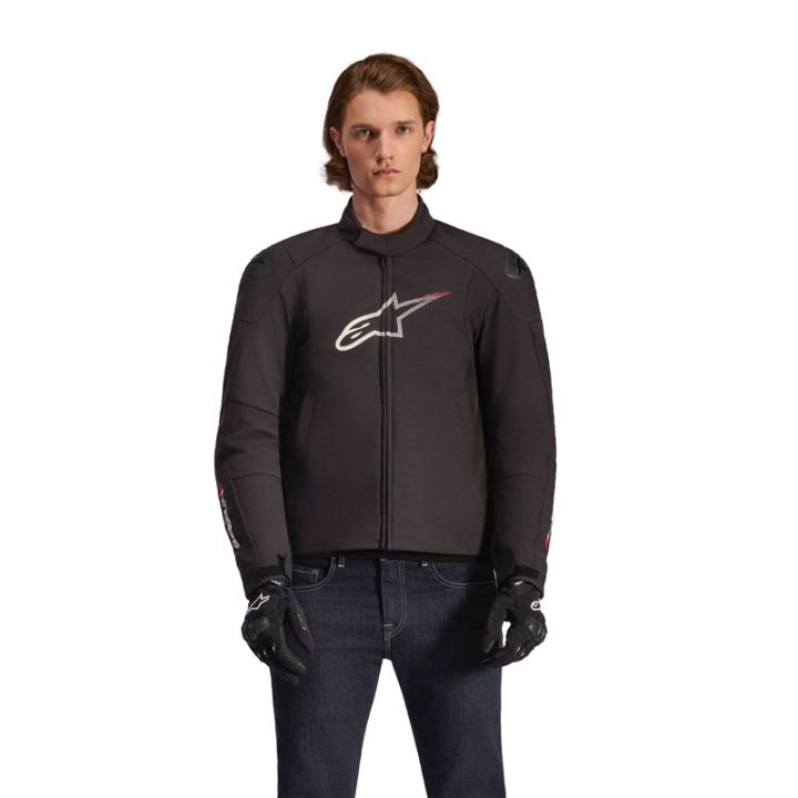 Blouson Alpinestars SMX Waterproof - Noir Blanc Rouge Bright