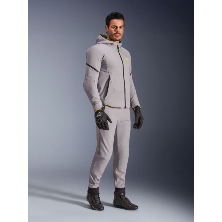 Blouson Alpinestars Aeroshell Waterproof - Gris Jaune Fluo