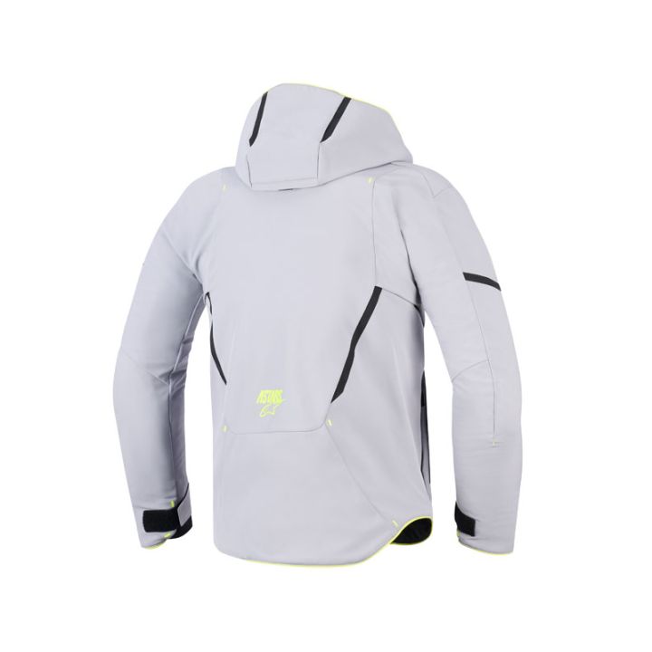 Blouson Alpinestars Aeroshell Waterproof - Gris Jaune Fluo