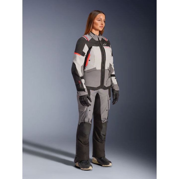 Veste Alpinestars Stella Andes V4 Drystar - Gris Bleu Ice Corail fluo