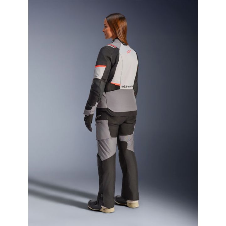Veste Alpinestars Stella Andes V4 Drystar - Gris Bleu Ice Corail fluo