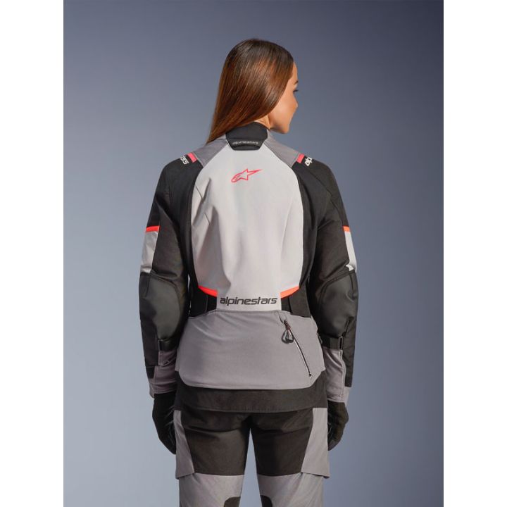 Veste Alpinestars Stella Andes V4 Drystar - Gris Bleu Ice Corail fluo
