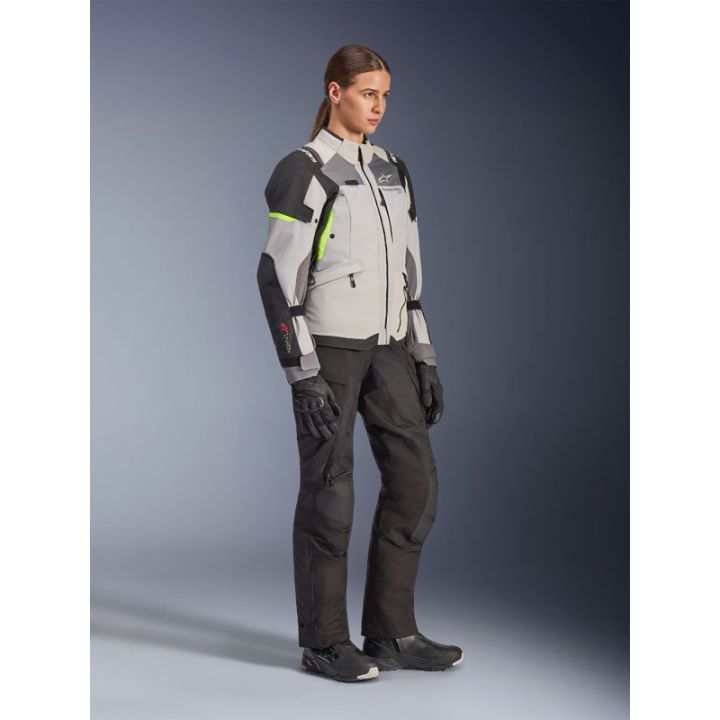 Veste Alpinestars Stella Andes V4 Drystar - Gris Bleu Ice Jaune fluo