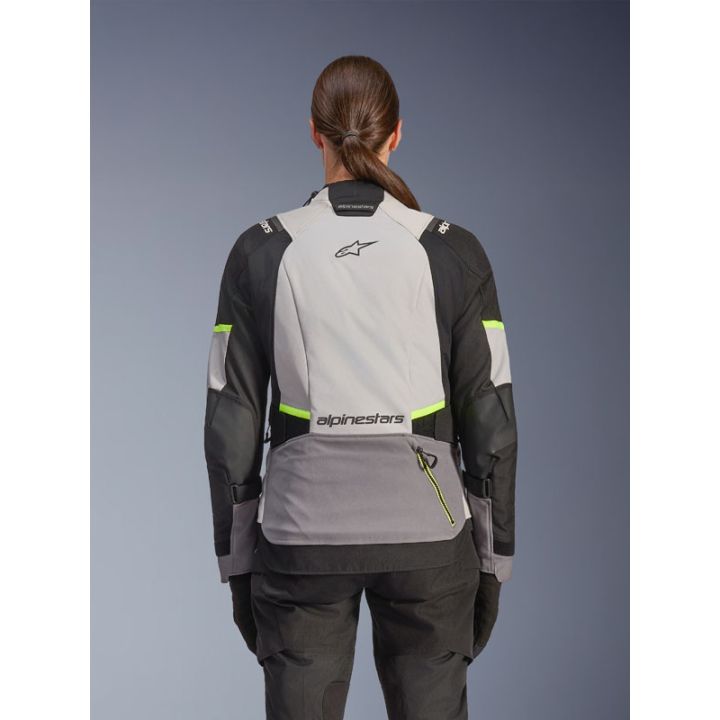 Veste Alpinestars Stella Andes V4 Drystar - Gris Bleu Ice Jaune fluo