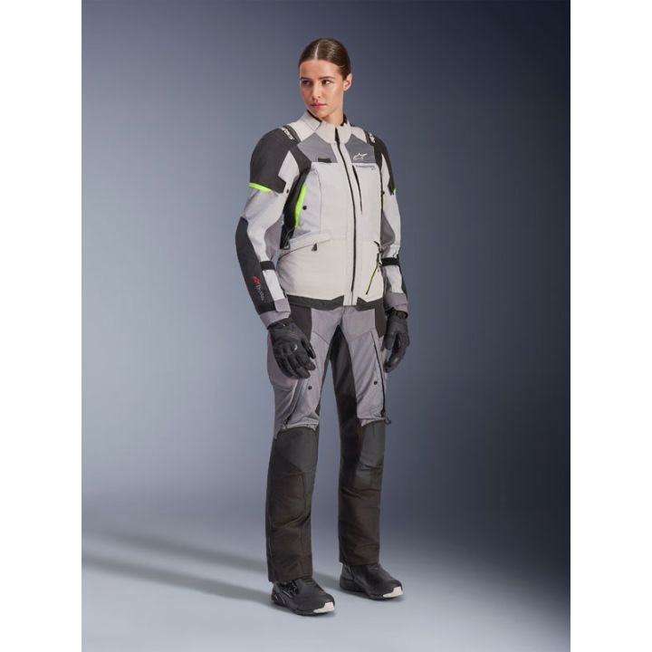 Veste Alpinestars Stella Andes V4 Drystar - Gris Bleu Ice Jaune fluo