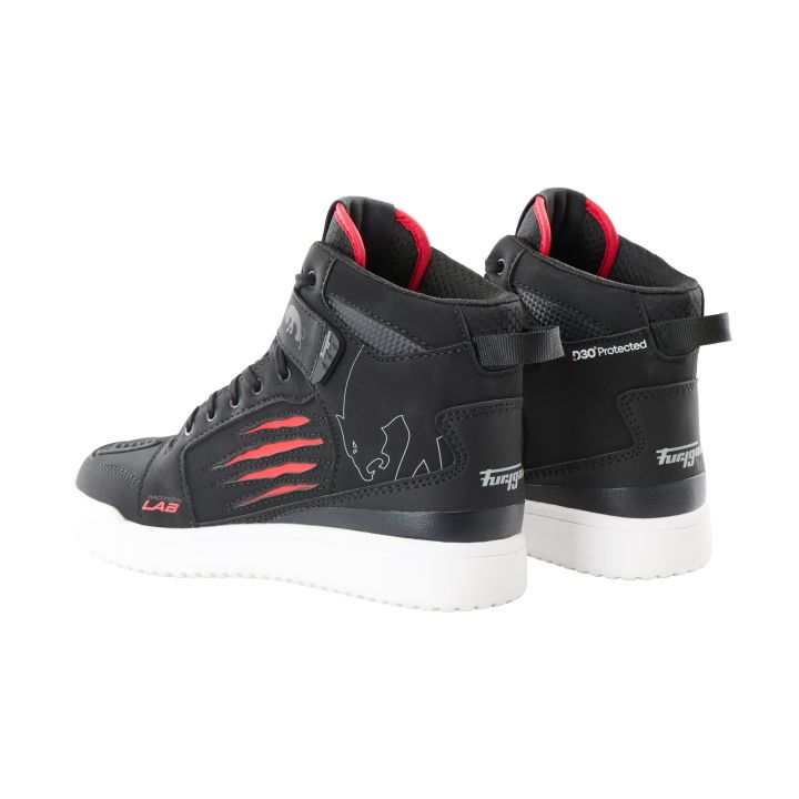 Baskets Furygan TARMAC D3O Noir-Rouge