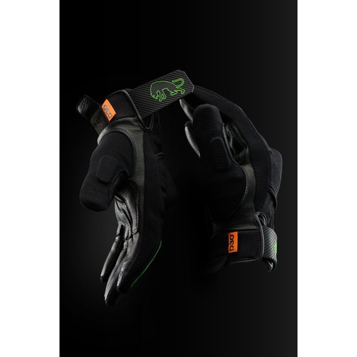 Gants Furygan JET D3O EVO Noir-Vert stab