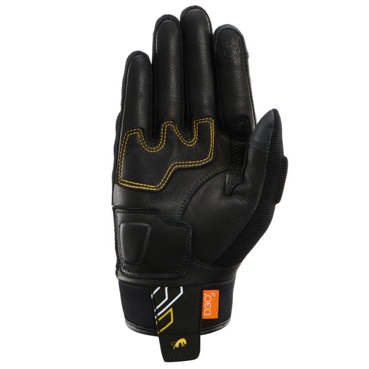 Gants femme Furygan JET NEON D3O LADY Noir-Blanc-Or