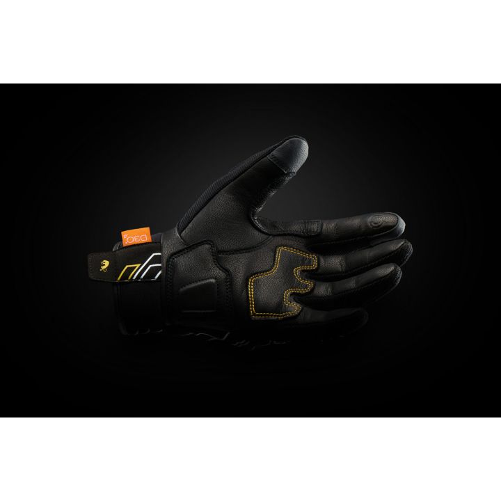Gants femme Furygan JET NEON D3O LADY Noir-Blanc-Or