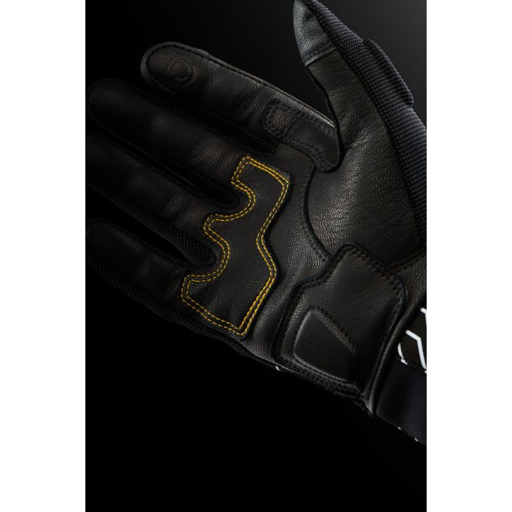 Gants femme Furygan JET NEON D3O LADY Noir-Blanc-Or