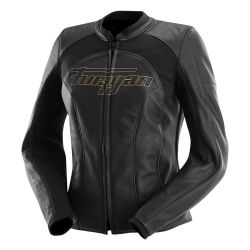 Blouson moto femme cuir Furygan ROMY Noir-Or 2