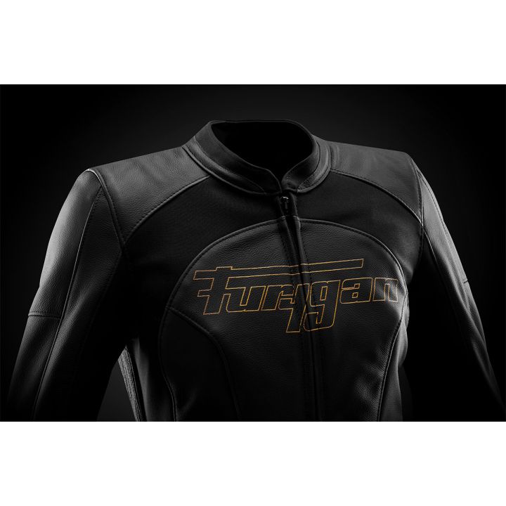 Blouson moto femme cuir Furygan ROMY Noir-Or