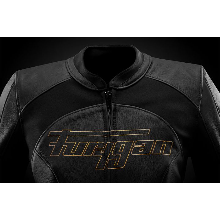 Blouson moto femme cuir Furygan ROMY Noir-Or