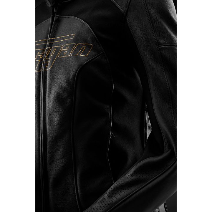 Blouson moto femme cuir Furygan ROMY Noir-Or