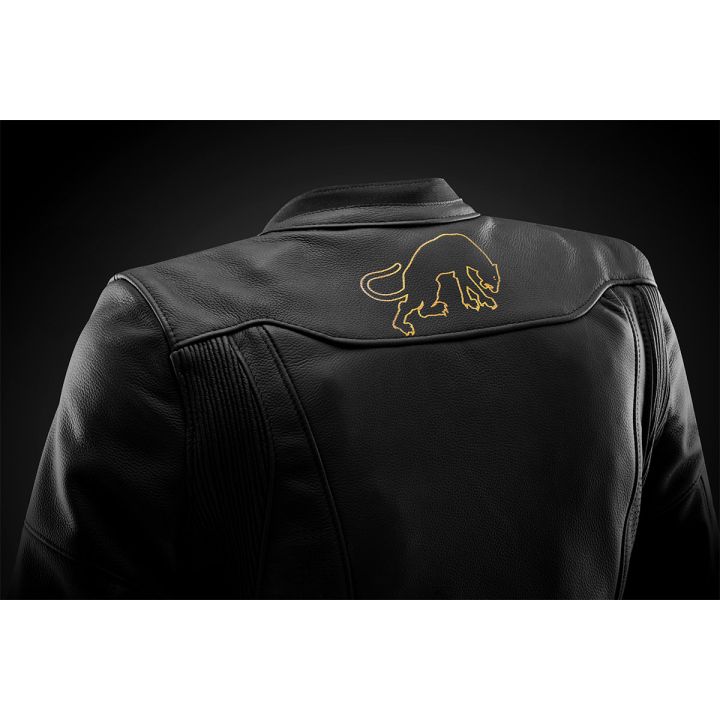 Blouson moto femme cuir Furygan ROMY Noir-Or