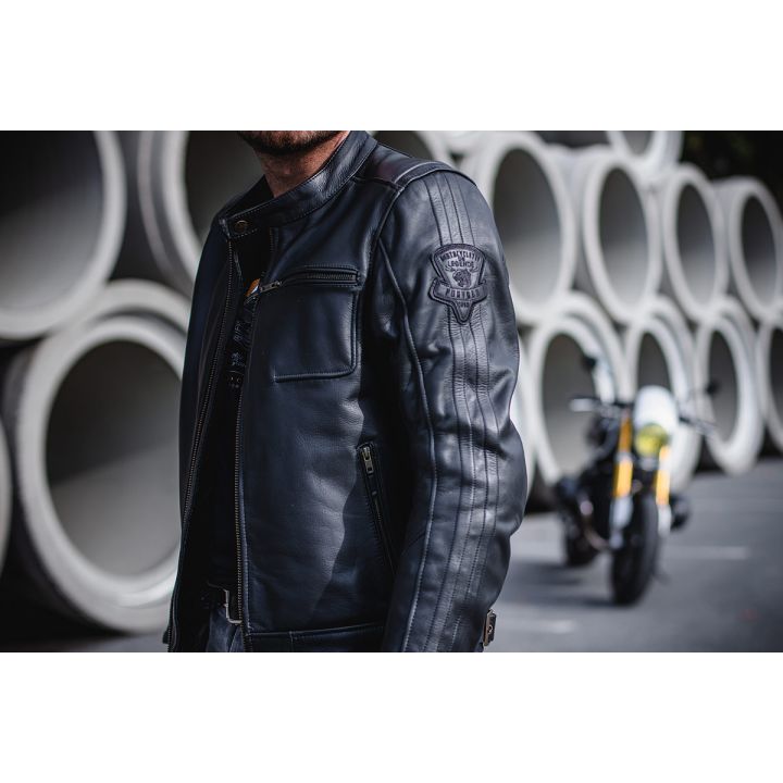 Blouson moto cuir Furygan L'AUDACIEUX Noir