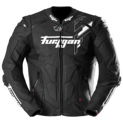 Blouson moto cuir Furygan RAPTOR EVO 3 Noir-Blanc-Blanc
