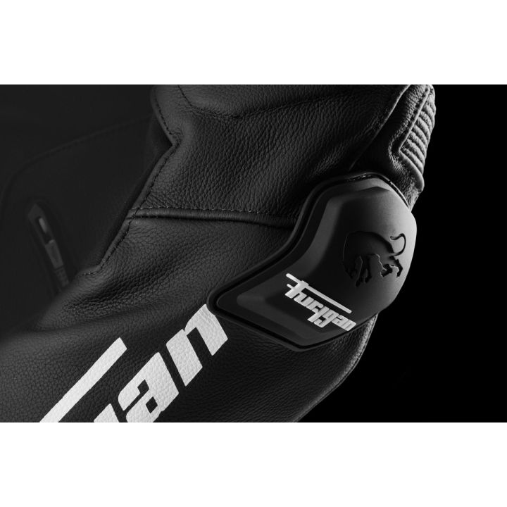 Blouson moto cuir Furygan RAPTOR EVO 3 Noir-Blanc-Blanc