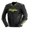 Blouson moto cuir Furygan RAPTOR EVO 3 Noir-Jaune Fluo