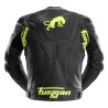 Blouson moto cuir Furygan RAPTOR EVO 3 Noir-Jaune Fluo
