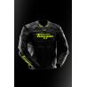 Blouson moto cuir Furygan RAPTOR EVO 3 Noir-Jaune Fluo