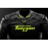 Blouson moto cuir Furygan RAPTOR EVO 3 Noir-Jaune Fluo