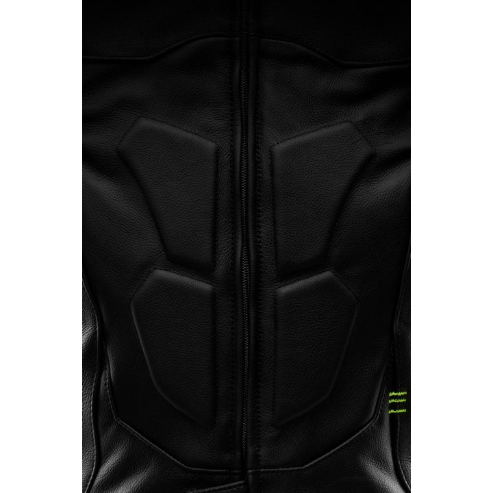 Blouson moto cuir Furygan RAPTOR EVO 3 Noir-Jaune Fluo