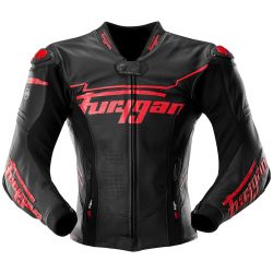 Blouson moto cuir Furygan SIRIUS Noir-Rouge