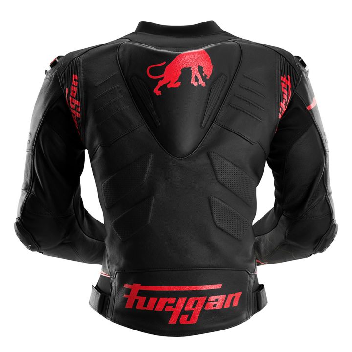 Blouson moto cuir Furygan SIRIUS Noir-Rouge