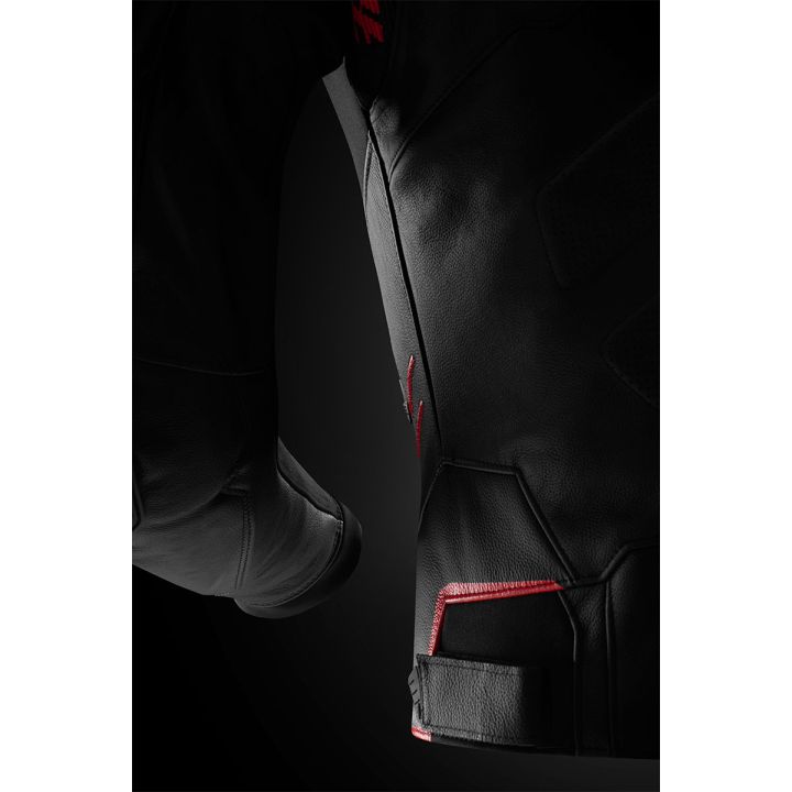 Blouson moto cuir Furygan SIRIUS Noir-Rouge