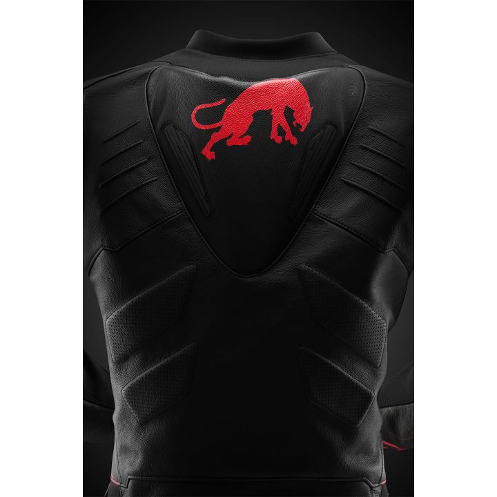Blouson moto cuir Furygan SIRIUS Noir-Rouge
