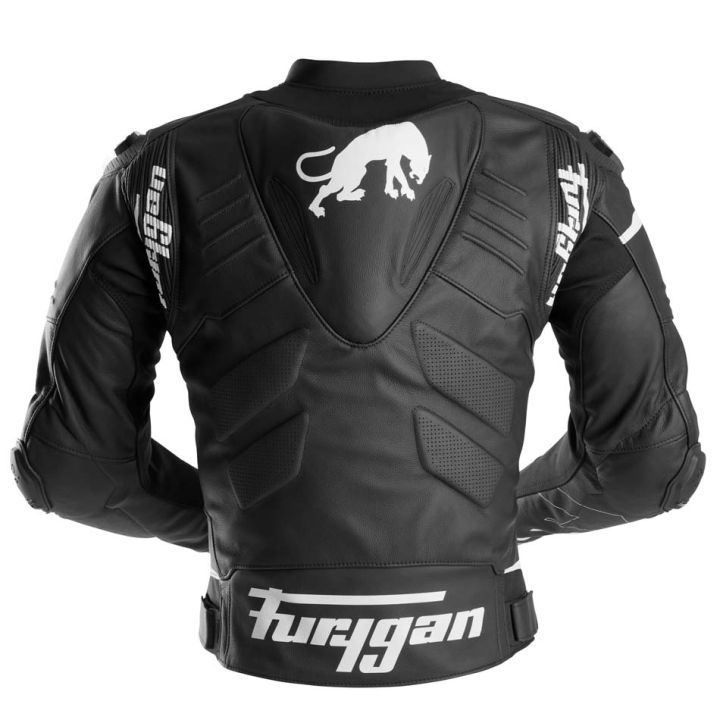 Blouson moto cuir Furygan SIRIUS Noir-Blanc