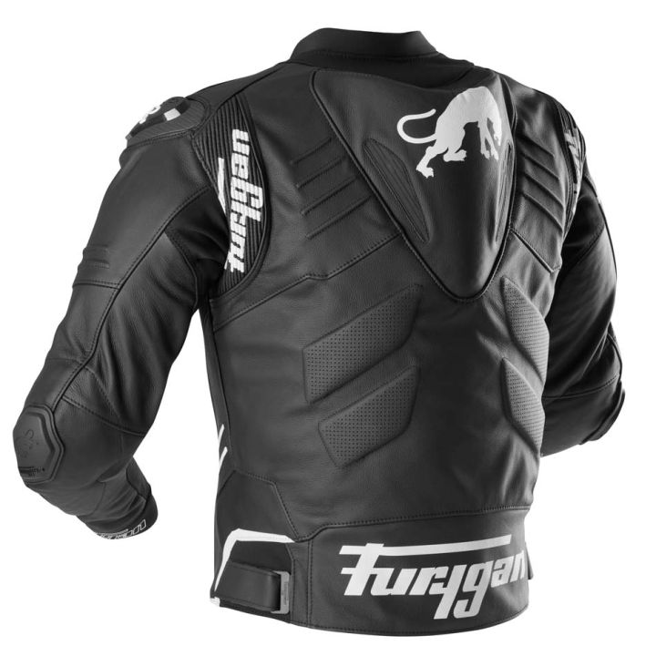 Blouson moto cuir Furygan SIRIUS Noir-Blanc
