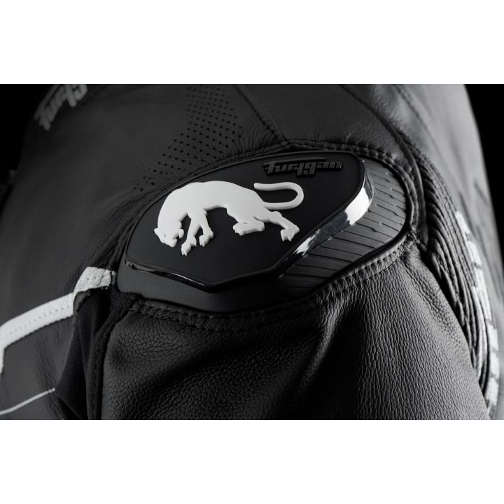 Blouson moto cuir Furygan SIRIUS Noir-Blanc