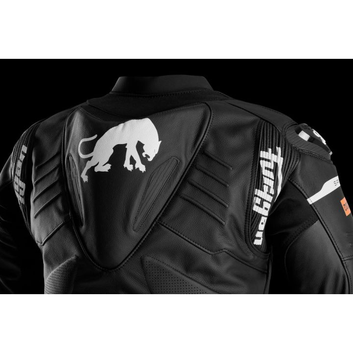 Blouson moto cuir Furygan SIRIUS Noir-Blanc