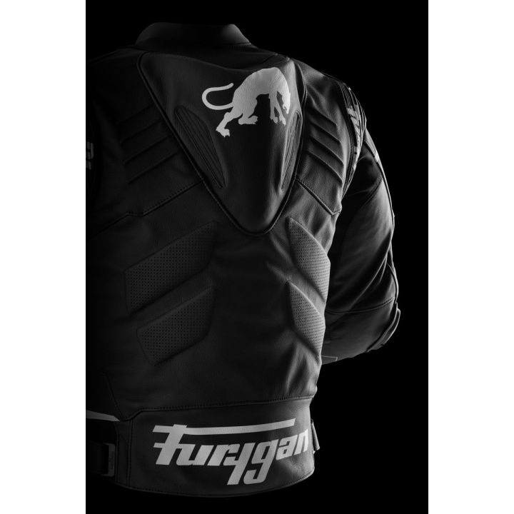 Blouson moto cuir Furygan SIRIUS Noir-Blanc