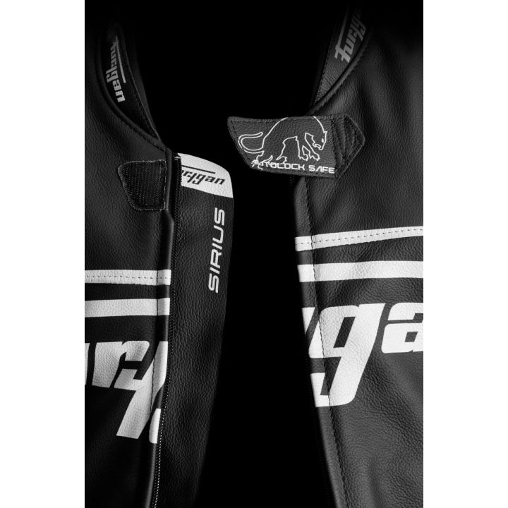 Blouson moto cuir Furygan SIRIUS Noir-Blanc