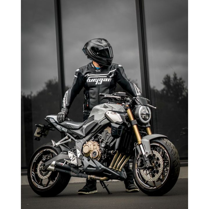 Blouson moto cuir Furygan SIRIUS Noir-Blanc