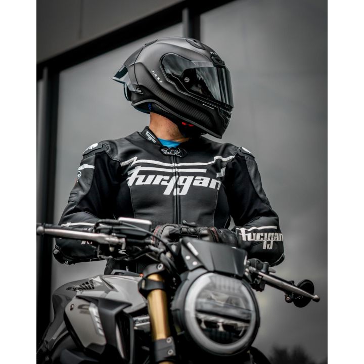 Blouson moto cuir Furygan SIRIUS Noir-Blanc