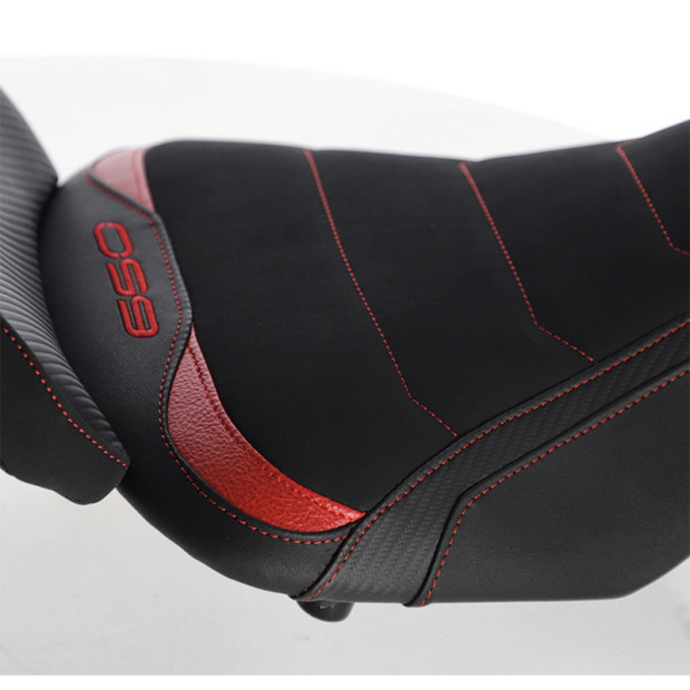 Selle confort BAGSTER SIT'N GO Kawasaki Z 650 2020–2026 - Noir - Rouge