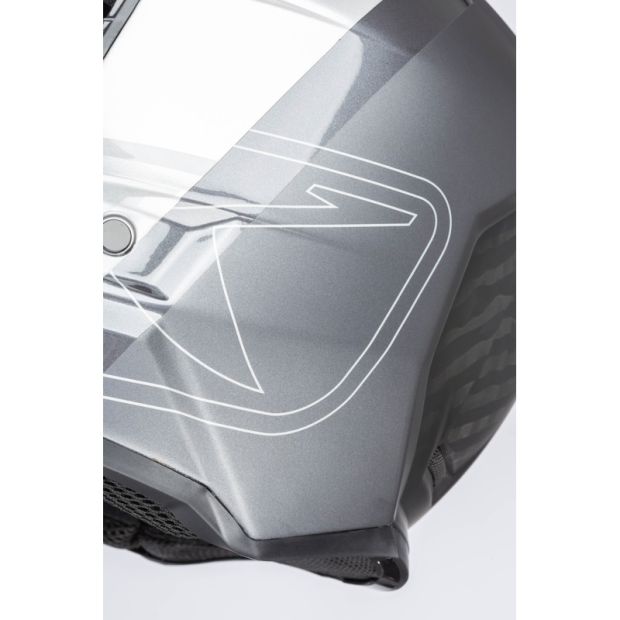 Casque cross Klim F3 Carbon pro Tilt - Gris Asphalt Monument