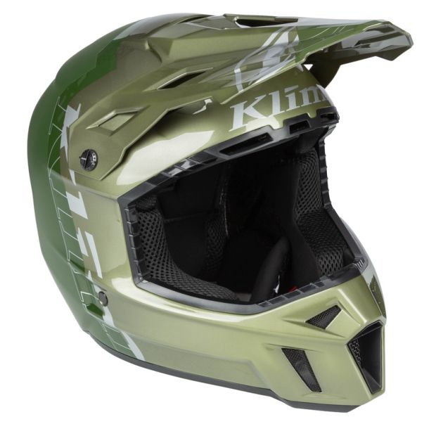 Casque cross Klim F3 Carbon pro Tilt - Vert