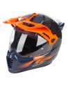 Casque KLIM Krios Pro Echo - Noir Striking Orange Bleu petrol