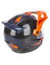 Casque KLIM Krios Pro Echo - Noir Striking Orange Bleu petrol