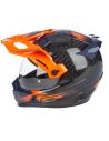 Casque KLIM Krios Pro Echo - Noir Striking Orange Bleu petrol
