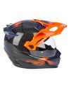 Casque KLIM Krios Pro Echo - Noir Striking Orange Bleu petrol