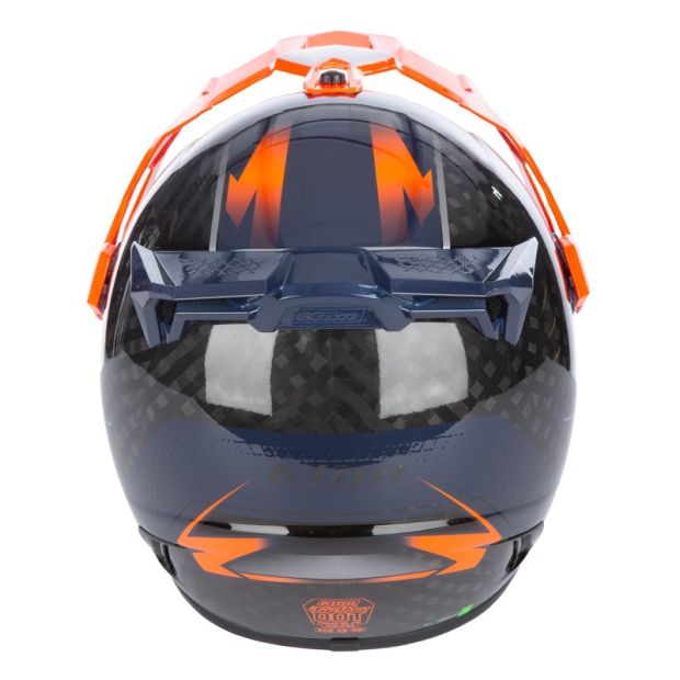 Casque KLIM Krios Pro Echo - Noir Striking Orange Bleu petrol