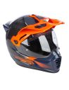 Casque KLIM Krios Pro Echo - Noir Striking Orange Bleu petrol