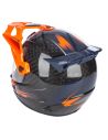 Casque KLIM Krios Pro Echo - Noir Striking Orange Bleu petrol